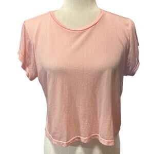 Reformation 100% Tencel Cropped Tee Shirt Pink Size S